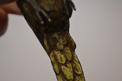 Lot 116 - Late 19th century Bergman Austrian bronze figure of a Parakeet