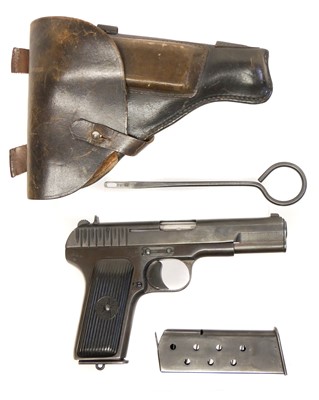 Lot Deactivated Tokarev 7.62 pistol with holster and spare magazine, 83090