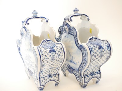 Lot 212 - Pair of Dutch Delft vases