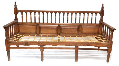 Lot 361 - 19th-century continental pine hall settle