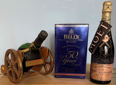 Lot 42 - 3 Bottles Mixed Lot to include Courvoisier 70cl VSOP ‘Gun Carriage and Canon