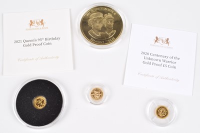 Lot 167 - Selection of ten gold coins to include 2020 The Last Shilling, One-Eighth Sovereign (10).