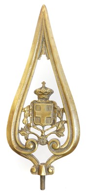 Lot 292 - Italian brass standard or flag staff top