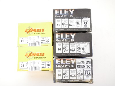 Lot 235 - Eley 16 bore Bismuth and lead shot 20 bore shotgun ammunition LICENCE REQUIRED