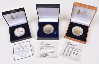 Lot 2 - Assortment of seven cased London Mint Office sterling silver commemorative coins (7).