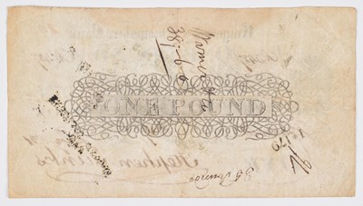 Lot 173 - Ringwood & Hampshire Bank, One Pound banknote, 1821.