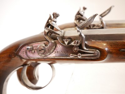 Lot 2 - Pair of flintlock pistols by Moore