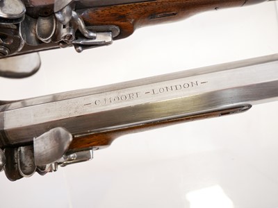 Lot 2 - Pair of flintlock pistols by Moore