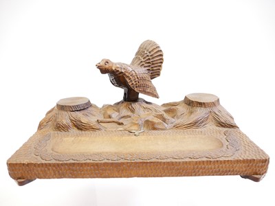 Lot 288 - German black forest desk stand