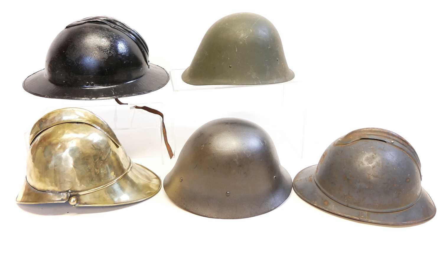 Lot 375 - Five various helmets,