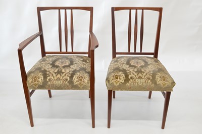 Lot 281 - Six  teak dining chairs in the style of Gordon Russell
