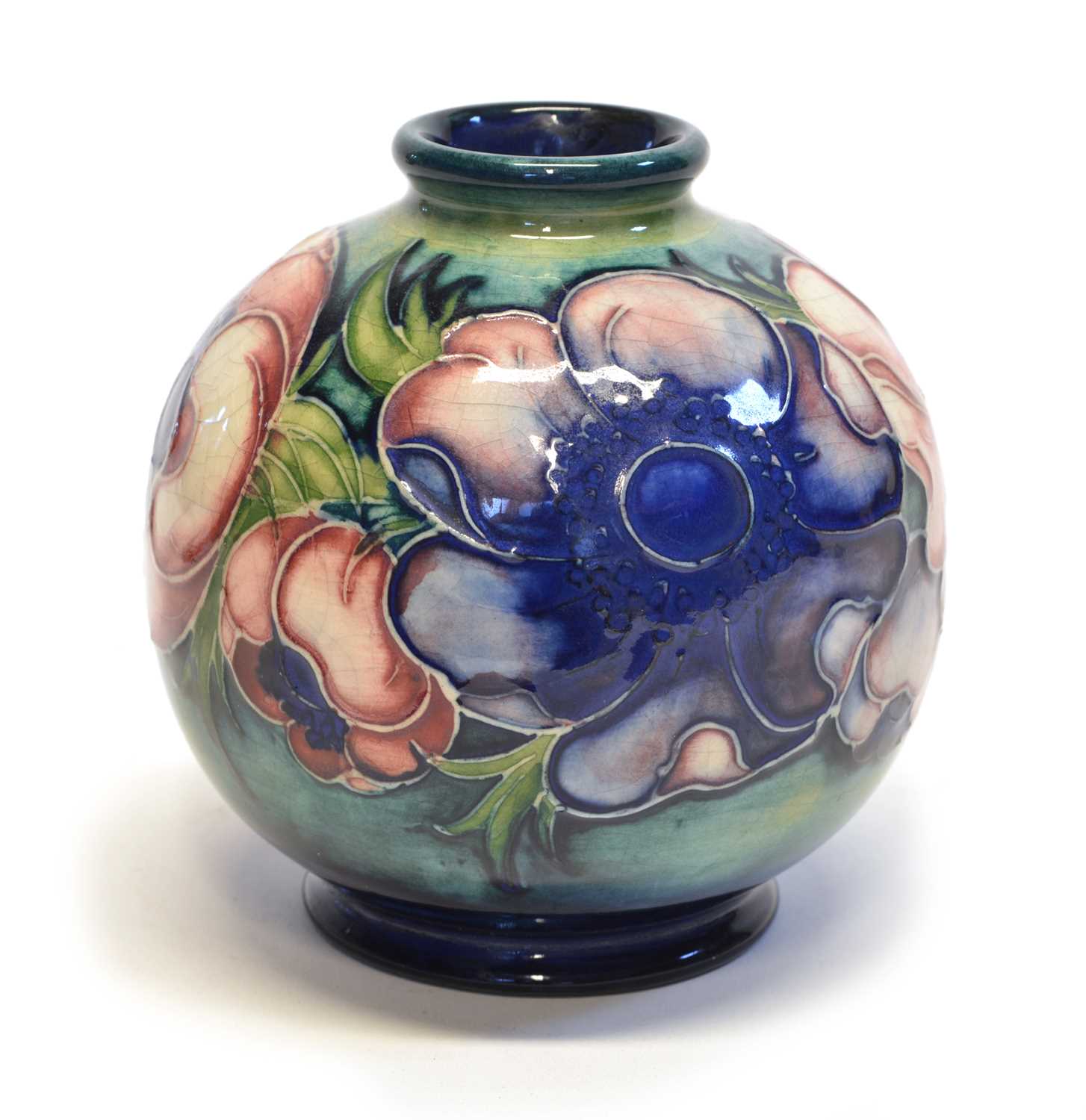 Lot 76 - Moorcroft Anemone pattern vase