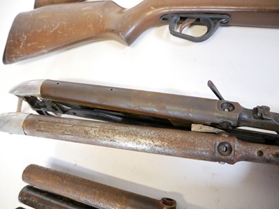 Lot 270 - Collection of air rifle cylinders, barrels and stocks