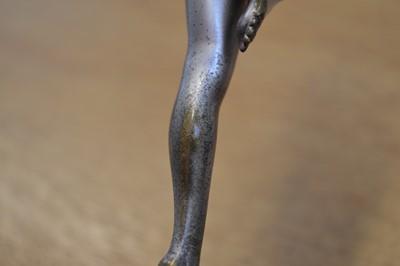 Lot 26 - Art Deco silvered bronze figure of a nude woman