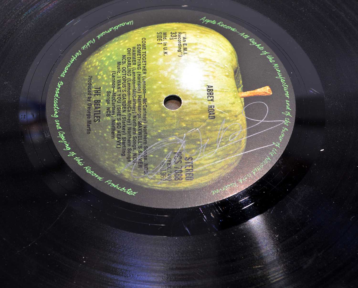Lot 30 - George Harrison signature on Abbey Road LP