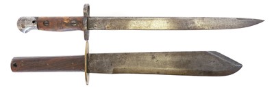 Lot 335 - RFI short P.1907 bayonet and a machette
