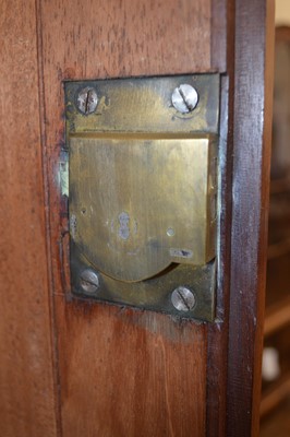 Lot 317 - Mid 19th century continental mahogany linen press on chest