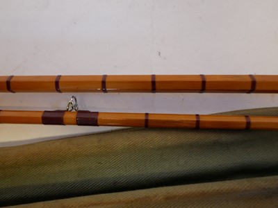 Lot 127 - Hardy Wye Palakona split cane fishing rod
