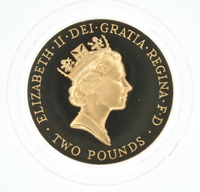 Lot 94 - 1996 Royal Mint, Gold Proof Two Pounds, European Football Championships.