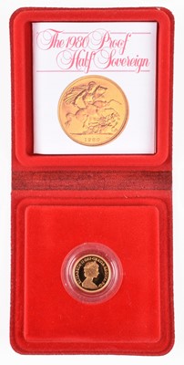 Lot 96 - 1980 Royal Mint, Proof Half-Sovereign.