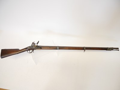 Lot 34 - Unusual French Charleville flintlock rifled musket