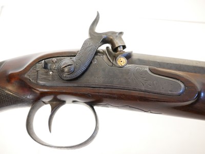 Lot 4 - Percussion Officers pistol by R. Noyes Jnr