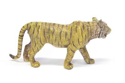 Lot 14 - Cold Painted Bronze Figure of a Prowling Tiger