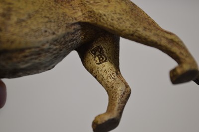 Lot 15 - Cold Painted Bronze Figure of a Lion