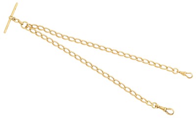 Lot 88 - An 18ct gold Albert chain