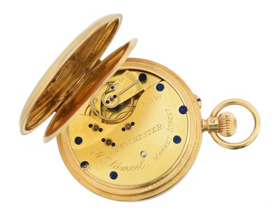 Lot An 18ct gold hunter pocket watch by H Samuel