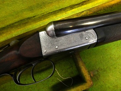 Lot 123 - W.J. Jeffrey & Co.  12 bore side by side shotgun with case LICENCE REQUIRED