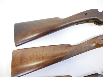 Lot 268 - Berthier rifle stock and two other stocks and a forend
