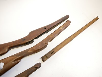 Lot 268 - Berthier rifle stock and two other stocks and a forend