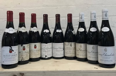 Lot 12 - 9 Bottles Mixed Lot Fine Cotes de Nuits Red Burgundy