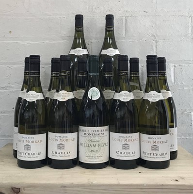 Lot 17 - 15 Bottles (including 2 Magnums) Mixed Lot Chablis and Chablis 1er Cru