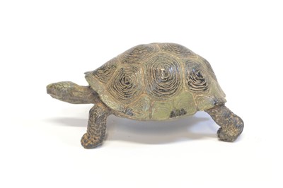 Lot 18 - Cold Painted Bronze Figure of a Tortoise