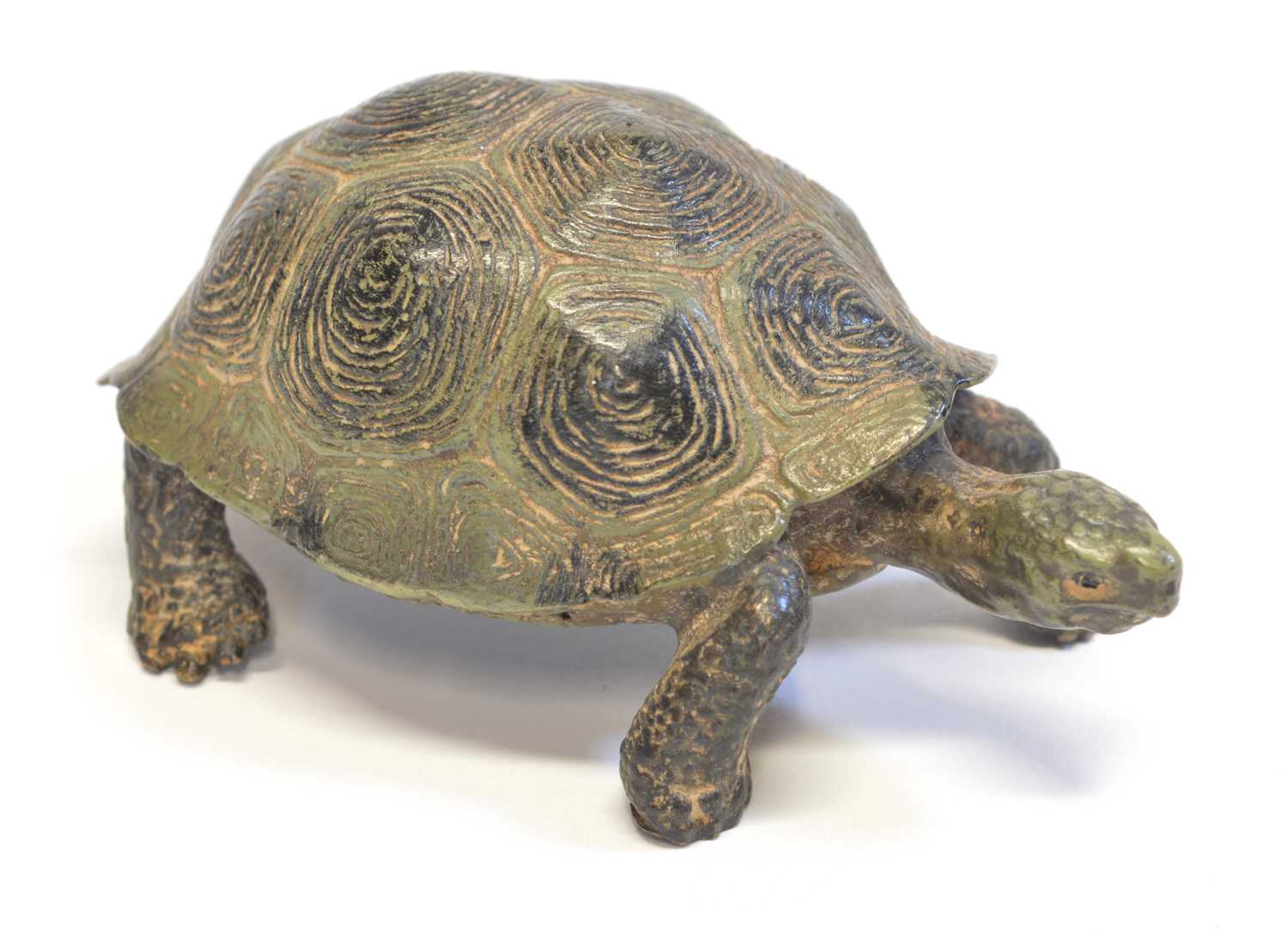 Lot 18 - Cold Painted Bronze Figure of a Tortoise