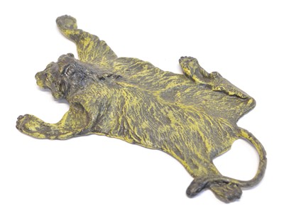Lot 16 - Cold Painted Bronze Figure of a Lion Skin Rug