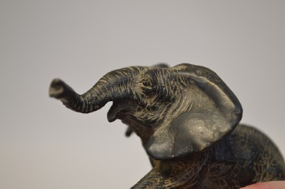 Lot 12 - Cold Painted Bronze Figure of an Elephant