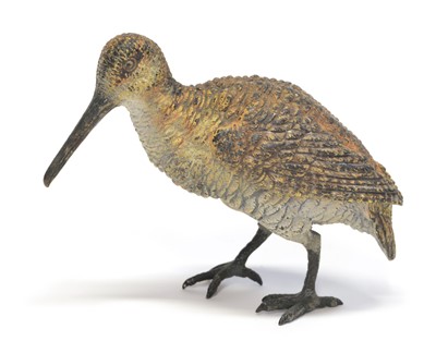 Lot 20 - Cold Painted Bronze Figure of a Snipe