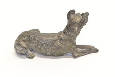 Lot 8 - Cold Painted Bronze Figure of a Dog