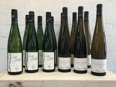 Lot 40 - 12 Bottles Fine Alsace Riesling Reserve and Grand Cru from Maison Jean Sipp Ribeauville