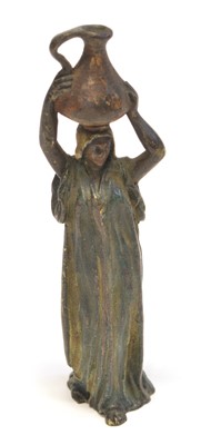 Lot 6 - Cold Painted Bronze Figure of a Woman with a Water Jug