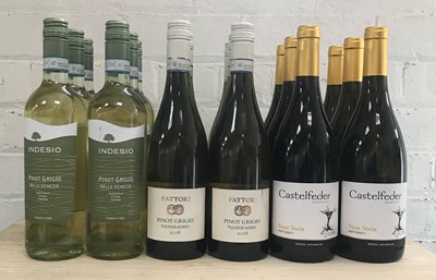Lot 91 - 18 Bottles Mixed Lot of Highly rated Pinot Grigio and Pinot Bianco
