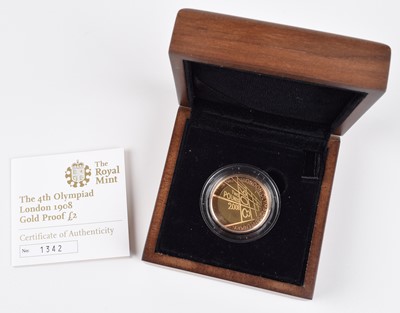 Lot 103 - 2008 Royal Mint, Gold Proof Two Pounds, Centenary of the Olympic Games of 1908 held in London.