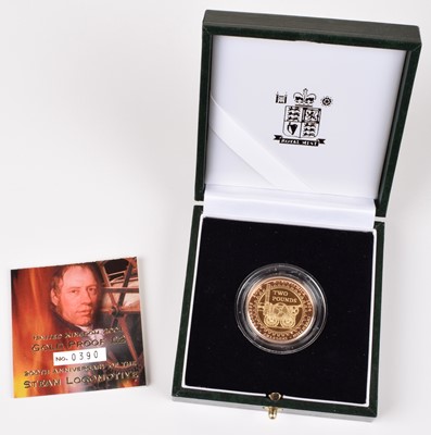 Lot 104 - 2004 Royal Mint, Gold Proof Two Pounds, 200th Anniversary of the Steam Locomotive.