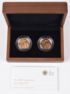 Lot 62 - Royal Mint 'The 2009 Centenary Sovereign Pair'.