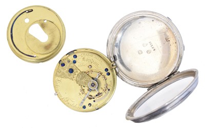 Lot 225 - A silver open face pocket watch by Parkinson & Frodsham
