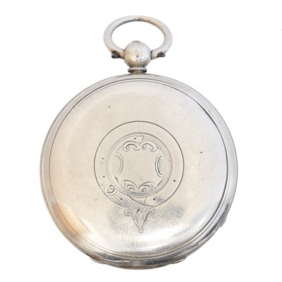Lot 225 - A silver open face pocket watch by Parkinson & Frodsham
