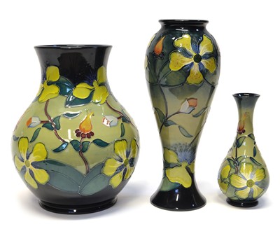 Lot 89 - Three Moorcroft vases in Hypericum pattern